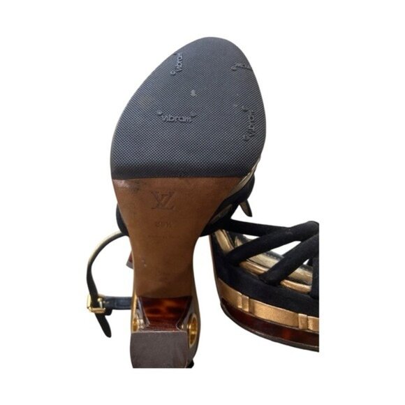 Louis Vuitton Strappy Platform High Heel Sandals – Size 35.5 (Made in Italy) - Picture 6 of 12